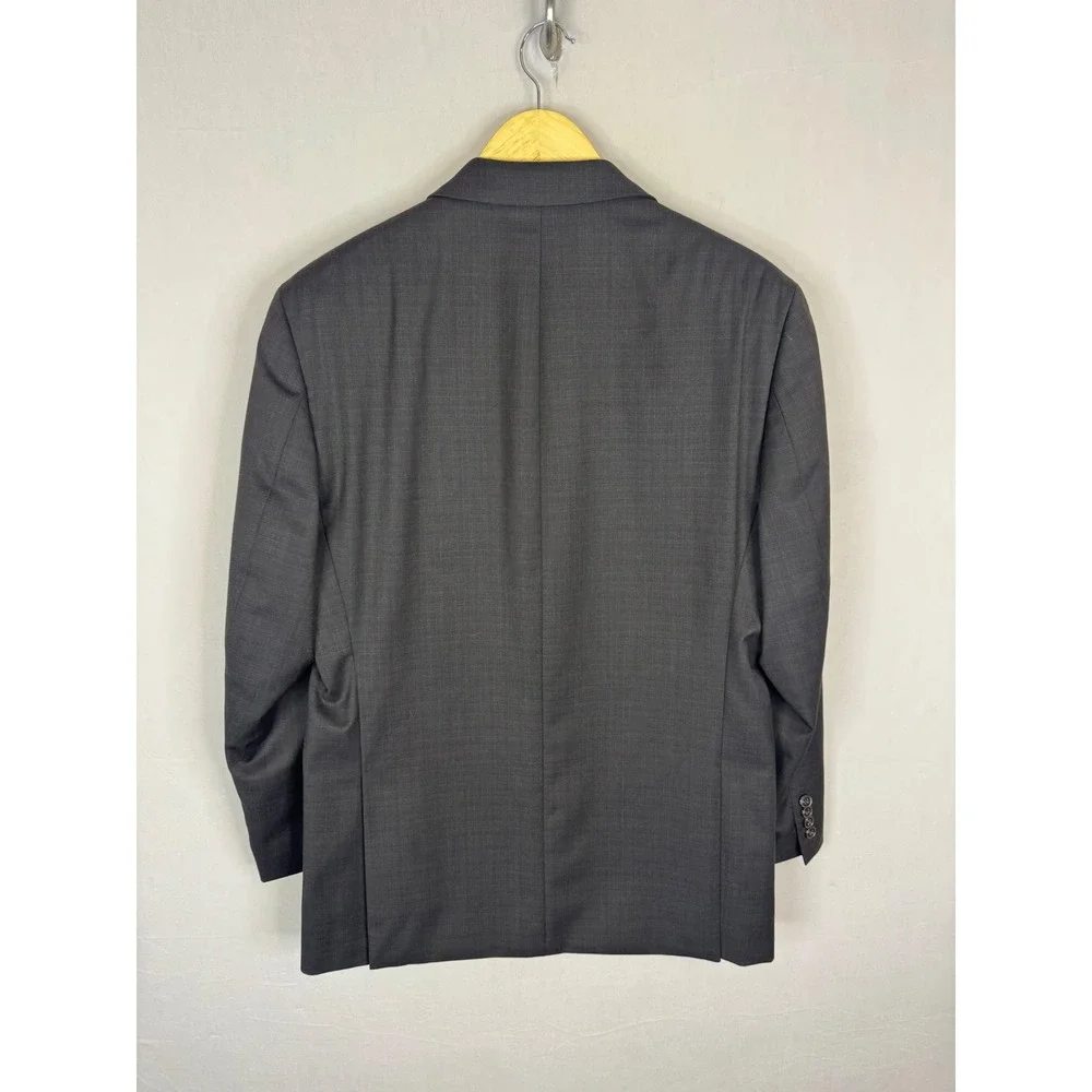 Calvin Klein Mens Charcoal Gray 100% Wool 2-Button Suit‎ Jacket Blazer 40R